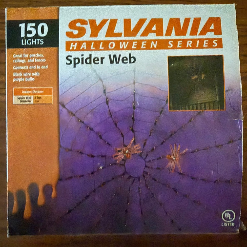 Sylvania Halloween Series Spider Web 150 Lights Black Wire Indoor Outdoor